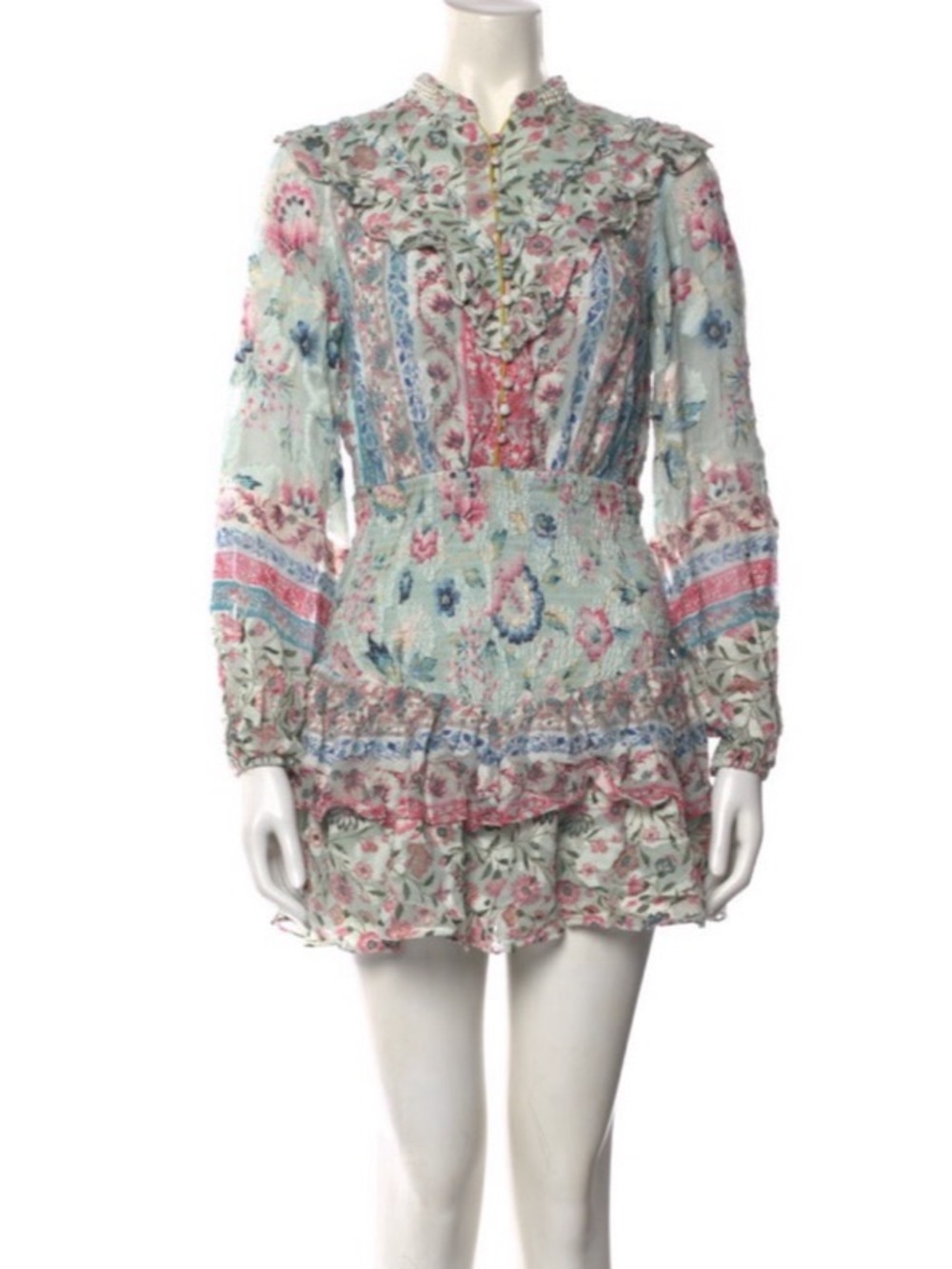 Hemant & Nandita Floral Print Mini Dress